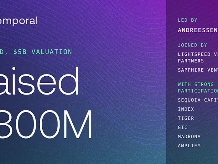 Temporal Raises $300M in Massive Funding Round